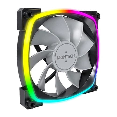 Montech RX120 PWM ARGB Black Cabinet Fan (Single Pack)